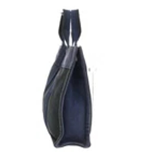 HERMES Logo Fourre Tour PM Hand Tote Bag Canvas Blue Black SHW France 09EF157 - Picture 13 of 14